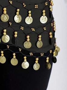 1 件女士波西米亚风格肚皮舞腰链，雪纺腰链腰带腰饰，适合舞蹈表演秋季、秋季、万圣节 - 彩色 - 查看 4