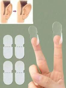 18pcs Ear Lift Tapes, Powerful Support Transparent Painless Silicone Beauty Ear Tapes, Say Goodbye To Flat Ears, Create V-Shaped Face, Natural Ear Contour. - Multicolor - View 1