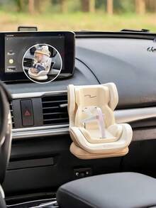 高品质汽车出风口夹和桌面支架，适用于15-18厘米娃娃收藏家和拼图盒爱好者，设计精美，并配有优质汽车配件收纳盒。