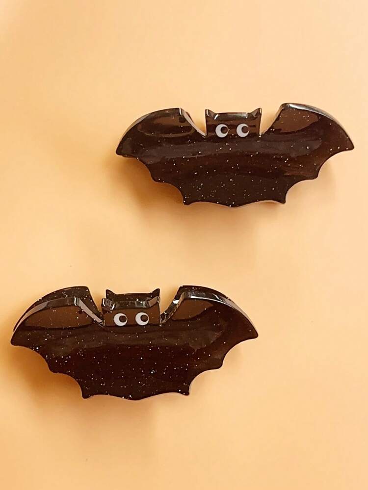 2 件女士可爱卡通万圣节装饰发夹，适合节日发饰时尚爪夹女士发夹休闲发夹秋季配饰秋冬度假装女士 - 彩色 - 查看 13