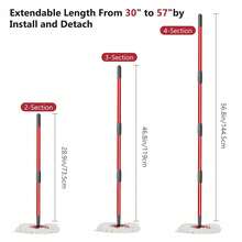 Adjustable Spin Mop Replacement Handle - 4-Section 30" To 58" Pole For O-Cedar EasyWring Systems (Head/Base Not Included)-Red,Perfect Christmas Gift - Màu đỏ - Tay cầm cây lau nhà - Xem 5