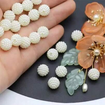10/12/14mm Round Plastic Craft Beads, For Jewelry Making, Bracelets, Necklaces And Home Decor, Jewelry Making Supplies