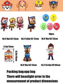 Paw Patrol Authorize Paw Patrol Theme Balloon 32inch Number Balloons Happy Birthday Banner Party Decorations, Birthday Balloon Combination Perfect For Birthday Adult Gift Party Wall Decorative Balloon Set