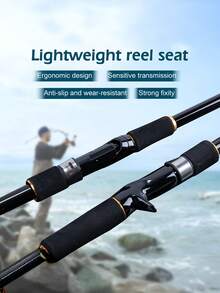 Goture 1 件伸缩便携式诱饵竿，交叉编织碳纤维，陶瓷导环，超短节，易于携带，抛投顺畅，非常适合海钓，远投，旋转抛投手柄，2.1m 2.4m 2.7m