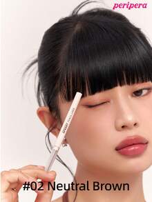 Peripera Chì kẻ mắt K-Beauty hiệu quả, dạng gel, đầu nhọn 2mm, độ lên màu cao, màu sắc đậm đà, chất phấn mịn, lâu trôi, lớp nền lì, chống nước, chống mồ hôi, phù hợp cho trang điểm hàng ngày và phong cách Hàn Quốc. - #02 Nâu trung tính - Xem 2