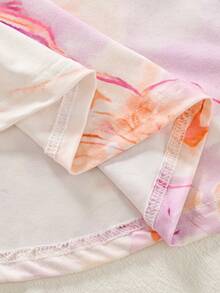 A Set Of 3 New Women's Pajamas, Plus Size Colored Tie Dye Printed Vest Skirt, Suitable For Casual Wear. - 彩色 - 查看 5