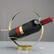 Nrodic Vintage Round Wine Holder Metal Grape Wine Display Rack Bar Chic Champagne Rack Desktop Decor - Multicolor - View 5
