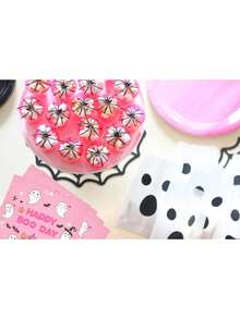 20/40/80 lembar Serbet Happy BOO Day - Dekorasi Halloween 3 lapis, Dekorasi Pesta Pastel 5 x 5 inci - Berwarna merah muda - View 6