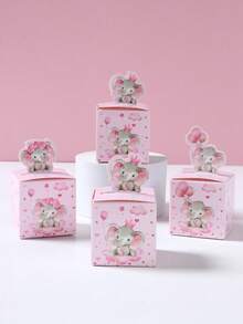 24个粉色小象主题婴儿派对礼品盒/糖果盒，可爱粉色小象图案性别揭晓派对礼盒，婴儿派对礼品包装，性别揭晓派对餐桌装饰糖果盒，一周岁生日礼盒，婴儿派对礼物，婴儿派对装饰品，性别揭晓派对餐桌中心装饰品，性别揭晓派对装饰品，生日派对拍照道具 - 粉紅色小象 - 查看 9