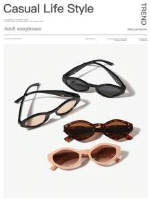 4 PCS Women's Acrylic Street Rhinestone Fashion Glasses For Daily Outings, Music Festivals And Holiday Gifts - Multicolor - View 18