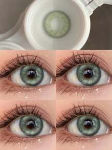 Lalens Lenti a contatto per trucco degli occhi Lalens, lenti di ingrandimento per gli occhi, lenti cosmetiche naturali, lenti a contatto colorate leggere, 1 paio/2 pezzi da 14,0 mm, lenti a contatto usa e getta per 6 mesi, con custodia per lenti a contatto come regalo casuale per costumi di Ognissanti e cosplay