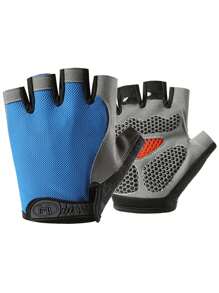 1 Pair Fitness Half Finger Gloves For Men's Sports Cycling Outdoor Gym Silicone Shock Absorbent Sweat Absorbent Breathable Anti Slip Cycling Gloves For Men's Half Finger Sports Fitness Summer Thin Outdoor Dynamic Cycling Anti Slip Dew Finger Shock Absorbent Breathable