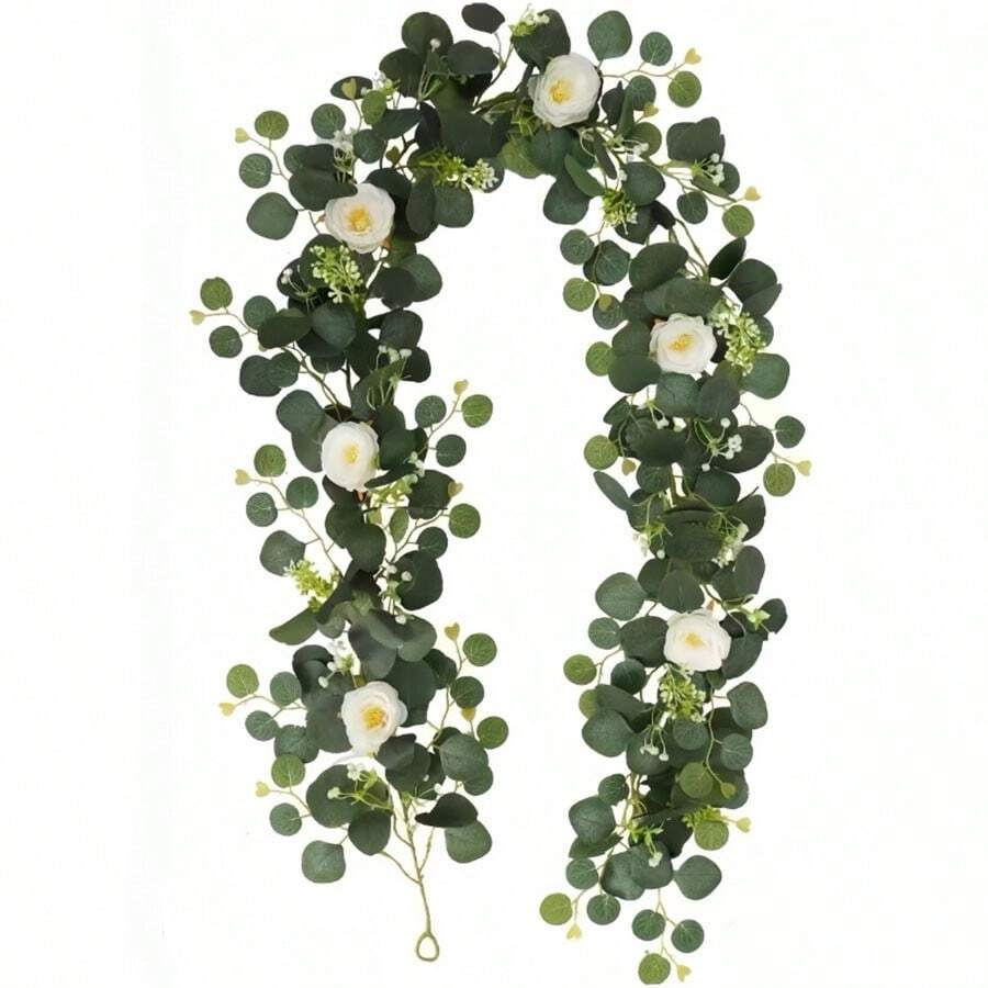 قطعة واحدة/قطعتان، 70 بوصة/5.9 قدم، مجرى طاولة أوراق الأوكالبتوس الاصطناعية، إكليل أوراق الأوكالبتوس دولار فضي اصطناعي، كرمة خضراء اصطناعية، مناسبة لديكور الغرفة، ديكور المنزل، ديكور الحائط، عناصر ديكور الغرفة، ديكور عيد الميلاد، ديكور المطبخ، هدايا، ديكور غرفة النوم، ديكور الزفاف، ملحقات مكتب العمل، ديكور غرفة المعيشة، وسط الطاولة، ديكور الحديقة، ديكور الخارجي، رامة