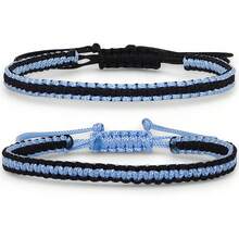 2 Pcs Pulseras de Color Rojo y Negro para Mejores Amigos y Parejas Regalo para Ella Él Cumpleaños Novio Novia Mejores Amigos Amistades - BLANCO Y NEGRO - Ver 1