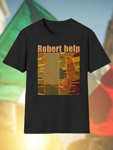 Robert help T shirt uomo moda estiva casual traspirante comfort quotidiano regalo idea novità bestseller offerta esclusiva must have  shopping
