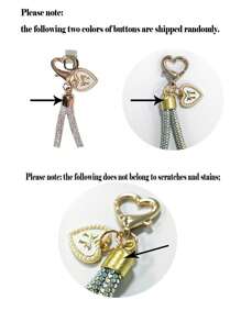 Brazalete tipo cadena de lujo con colgante de lazo y corazón con diamantes de imitación para teléfono móvil