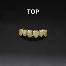 Diamond Grillz, Unisex, Răng giả mạ bạc và vàng phong cách Hip Hop, Phù hợp cho cả răng trên và răng dưới, Răng giả hóa trang cho rapper, Thích hợp cho dạ hội hóa trang, nhập vai, biểu diễn sân khấu, lễ hội hóa trang, hòa nhạc, chương trình rap, lễ hội, giải trí quán bar, hội chợ vui chơi - Nhiều màu - Xem 12
