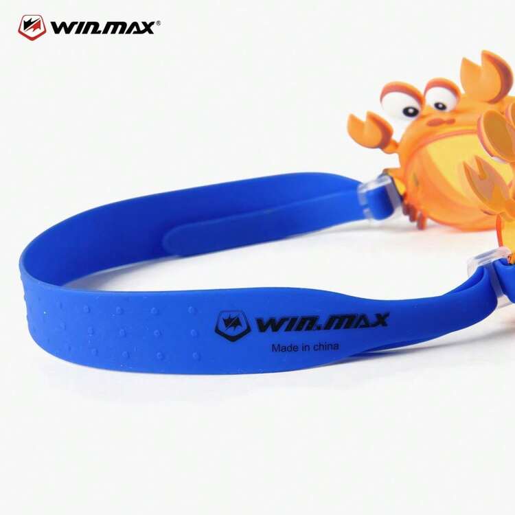 WIN.MAX Silicone Waterproof Anti-Fog Swimming Goggles For Kids, Cute Cartoon Design, Adjustable Strap, Secure Fit, Unisex, Suitable For Pool And Beach - Multicolor - View 12