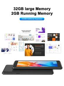 Tablet Android 15 Tablet, 2GB RAM 32GB ROM/2.4G WiFi/RK3326S 4-Core 1.5Ghz/BT 5.2/FHD IPS Display/2MP+2MP Dual Camera/3000mAh/Support 512GB SD Expansion/For Online Lesson,Reading,Games,Support Widevine L1(No Adapter)