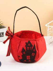 1 件全新蝴蝶结万圣节糖果袋 3D 南瓜手提包 礼物 跨境万圣节