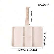 1pc Fluorine-Coated Divided Baking Tray, 10 Inch (Approx. 27 Cm), 4 Compartments, Suitable For Frying Pans, Stoves, Gas, Electric, And Induction Cookers, PFOA-Free, Aluminum Seafood Boiler