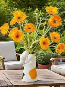 1 件情人节可爱猫爪花瓶 - 送给猫爱好者的完美猫礼物，送给女性的鲜花和猫爱好者的礼物。非常适合家居装饰、办公室、书架和电视柜。送给女性的甜蜜猫咪礼物和送给女性的猫爱好者礼物。送给女性的贴心猫妈妈礼物和送给植物爱好者的礼物