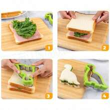 Three-Dimensional Sandwich Mold Edge Banding Making Cartoon Bread Pressing Mold Stainless Steel Biscuit Mold Christmas Cutting Mold 1 Pcs