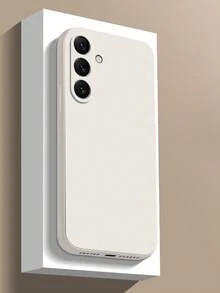 Minimalist Solid Beige Scratch-Resistant Phone Case, Compatible With Samsung Galaxy S25/S25PLUS/S25 Ultra/A16/A36/A26/A56/A50/A12/A32/A52/A72/A51/A21S/A13/A14/S24/S24PLUS/S24Ultra/S20/S23/S22/A53/S20FE/S21/, 11/12Pro/12/12X/13Pro/14Pro/15Pro/X3pro/, Redmi 10/9/Note9/12c/Note11pro/Note8Pro/9C/9a Waterproof Shockproof Anti-Fall - Beige - View 3