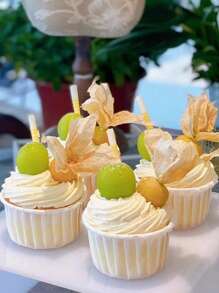 50pcs Paper Baking Cups, Oven & Microwave Safe Cupcake Liners