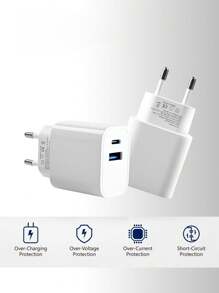 25W Fast Charger, EU Plug PD Charging Adapter, Suitable Compatible With Apple , And Other Smartphones