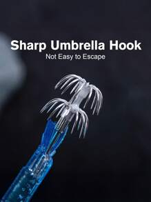 GOTURE Goture 1pc Luminous PVC Simulation Shrimp Shaped Squid Hook - Soft Bait Lure Lure For Large Shrimp, High Biomimetic Lure Lure For Lure Fishing