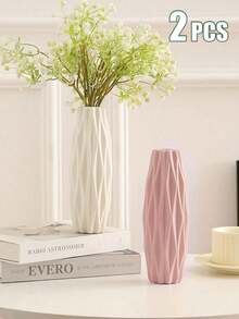 1 szt. Elegancki wazon z kompozycją kwiatową, realistycznymi kwiatami róży do salonu, na stół jadalny, kreatywny wazon z suchymi/świeżymi kwiatami, prezent urodzinowy, ukończenie szkoły