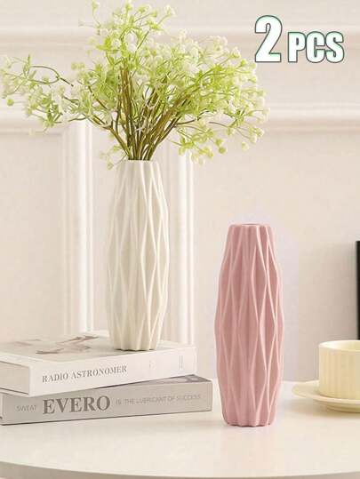 1pc Elegante Vase Bloemen Arrangement Lifelike Rose Flowers Living Room, Dining Table, Creative Dry/Fresh Flower Birthday Graduation Home Room Glass view 8