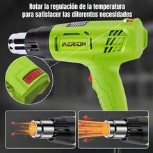Pistola Eléctrica Calor Temperatura Ajustable 2000w Boquilla - Tipo de Enchufe A USA (110-127V) - Ver 5