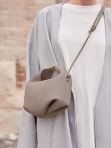 新款女士云褶午餐包，大容量，多功能便当盒包，小众设计，斜挎包，通勤手提包，时尚单肩包，托特包