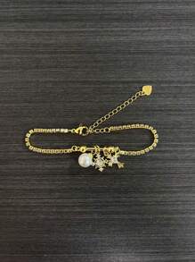 1 pieza Pulsera exquisita, elegante, lujosa, única y hermosa con flor de iris y circonita cúbica para mujer, para uso diario, vacaciones, festivales de música, aniversario, regalo de pareja, regalo para ella