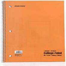 Mintra Office Spiral Notebooks - 1 Subject, 70 Sheets, College Ruled, 8inx10in, Bulk Pack, Pastel Covers, Set Of 6 - For School, Office, Business, Professional (04693) - Pastel-CollegeRuled - Xem 6