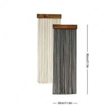 1pc Handmade Bohemian Style Tapestry Wall Hanging, Decorative Wall Blanket For Living Room, Bedroom, Office, Nursery With Tassels, Minimalist Wood Board Background ,Room Decor, Home Decor, Room Stuffs ,Wall Arts, Flags For Room, Tapestry, Wall Tapestry - As Shown In the Figure - View 17