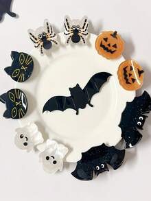 2 件女士可爱卡通万圣节装饰发夹，适合节日发饰时尚爪夹女士发夹休闲发夹秋季配饰秋冬度假装女士 - 彩色 - 查看 7