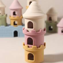 8pcs/Set Baby Silicone Stacking Castle Toys, Children's Intellectual Building Chewable Stacking Toys