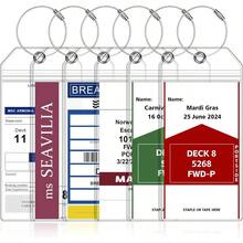 6 Pack Luggage Tags For Cruise Ship Essentials For NCL Princess Carnival Royal Caribbean And Celebrity Cruise Necessities By - Wide6PackClear - 查看 1