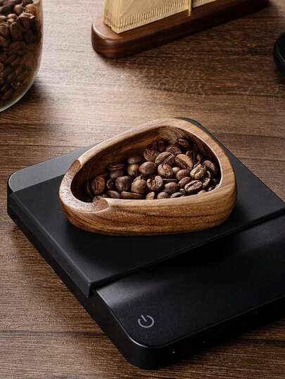 1 件核桃咖啡豆称量盘、咖啡量杯、勺子盘、船形分杯盘、粉杯