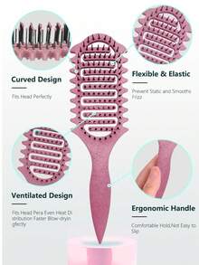 Lược định hình tóc xoăn nâng cấp mới, lược chải tóc xoăn có lông và thiết kế đặc biệt, lược tạo kiểu định hình tóc xoăn dành riêng cho tóc xoăn, định hình và định hình tóc xoăn cho nam nữ để giảm tình trạng tóc bị kéo và tách rời., Trở lại trường học, Những vật dụng cần thiết khi đi du lịch, Phụ kiện tóc cho nữ - Nhiều màu - Xem 7