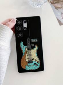 1 件艺术吉他与字母涂鸦黑眼防摔 TPU 材质手机壳，适合作为 Apple XS/XS Max/XR/11 12 13 14 15 16 Pro/Pro Max/14 15 16 Plus、Nothing、Pixel、INFINIX、Redmi 系列手机的节日礼物 - 彩色 - 查看 2