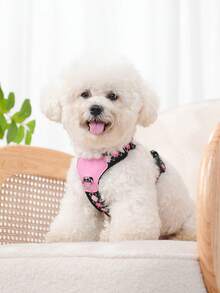 HP357 Shockproof Dog Harness, Hand Washable Polyester Fiber, Durable Anti-Slip Chest Back Strap, Pet Leash Accessory For Dogs, Below 4ft Length, No Power, No Battery