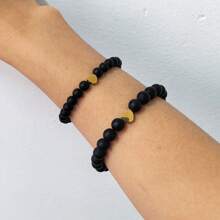 Pulseras de vuelta a la escuela para madre e hija, juego de pulseras a juego con forma de corazón "mamá e hija", regalos para el primer día de escuela