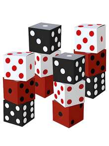 3 件套、扑克主题派对装饰盒、扑克派对盒、生日派对背景装饰、舞会装饰、拍照道具、派对礼品盒、礼品包装用品、糖果盒、餐桌中心装饰用品、桌面装饰品、派对礼品 - 骰子 - 查看 5