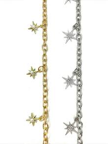Fashionable Octagonal Star, Heart, Cherry Chain Bag Charms, Dopamine Inspired Minimalist Elegant Bag Chains - Multicolor - View 5