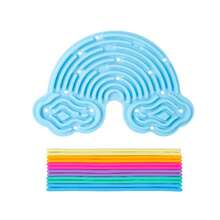 Placa de Atividade Sensorial, Brinquedos Fidget de Silicone para Silêncio, Ansiedade, TDAH e | Brinquedo Fidget Silencioso para Adultos - Multicolorido - Visão 19