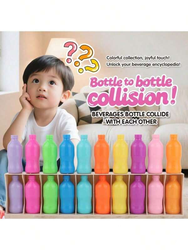 Zabawna gra dla dzieci polegająca na dopasowywaniu kolorów napojów, wczesna edukacja, nauka zgadywania, trening pamięci, interaktywna gra stołowa, ćwiczenie pamięci i logicznego myślenia u dzieci, gra imprezowa, odpowiednia dla chłopców i dziewcząt, świetny prezent na Halloween i Boże Narodzenie dla dzieci